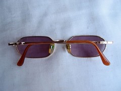 Emporio Armani Vintage Sunglasses Purple Lenses Gold