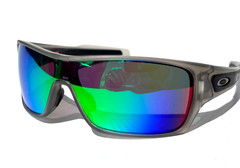 NEW Oakley TURBINE ROTOR Matte Grey POLARIZED Galaxy Jade Lens Sunglass 9307