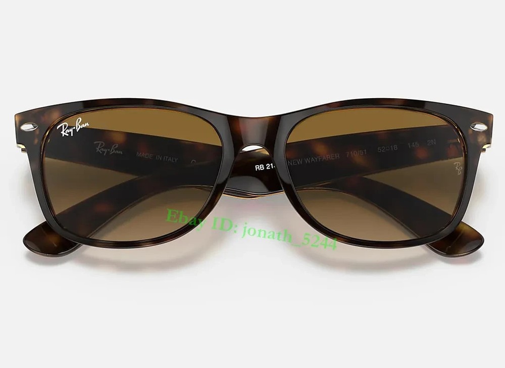 Ray-BanRB2132 NewWayfarer Sunglasses 55mm Havana Frame Light Brown Gradient Lens