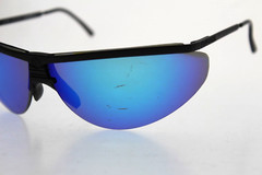 VINTAGE GARGOYLE LEGENDS SUNGLASSES BLACK MATTE MIRROR METAL MADE IN USA