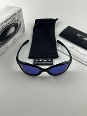 Oakley XS Fives Polished Black Frame Blue Iridium Lens+Box 03-450 Kids Youth NEW