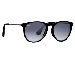 Ray-Ban Women Sunglasses RB4171 Erika Matte Black Frame Grey Gradient Lens 54mm