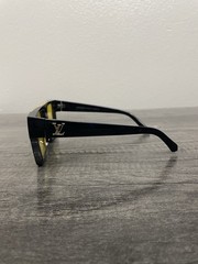 Louis Vuitton Square Men’s Sunglasses Black Frame Yellow Tinted Lens