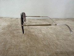 Ray-Ban RB3791 Rimless Aviator Sunglasses, Silver Frame, Purple Gradient Lens