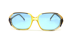 NINA RICCI Women Sunglasses Vintage 80s Plastic MADE FRANCE Yellow