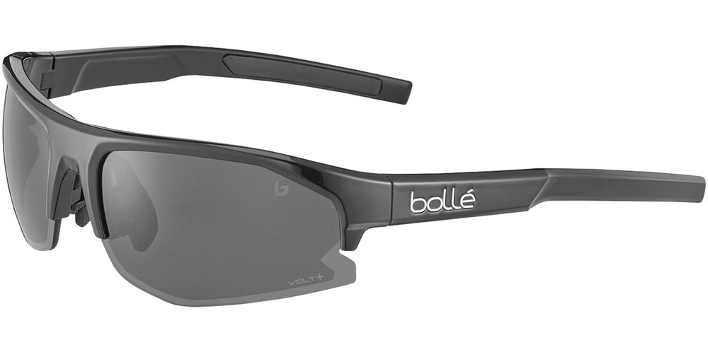Bolle Bolt 2.0 S Black Shiny Semi-Rimless Wrap Sunglasses – BS004003 – Taiwan