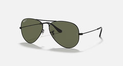 Ray-Ban RB3025 Aviator Classic Black Polarized G15 Green Sunglasses 58mm