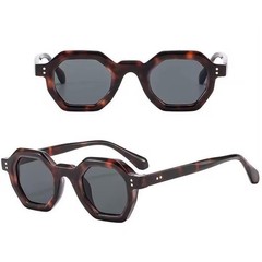 Trendy Angular Designer Shades Deliver Modern Fashionable Tortoise Hip Hop Men