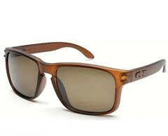 Mens Sport Sunglasses Brown Matte Frame Bronze Lens Polarized Square Holbrook