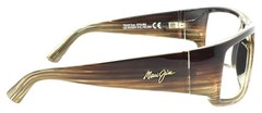Maui Jim MJ266-01 World Cup Sunglasses Wrap Chocolate Stripe Fade FRAME ONLY