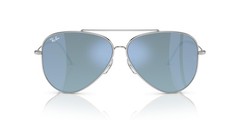 Ray-Ban Reverse Aviator RBR0101S Silver Frame Light Blue Mirror lens 003/GA