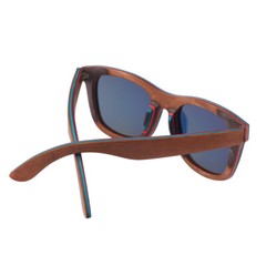 Handmade Unisex Skateboard Wood Polarized Sunglasses Outdoor Wood Frame Glasses