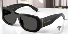 DOLCE & GABBANA DG4503 501 87 Black Dark Grey 57 mm Men’s Sunglasses