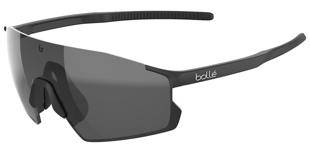 Bolle Icarus Matte Black Shield Rimless Wrap Sunglasses BS016001 Made in Taiwan