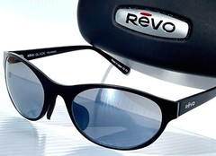 NEW Revo ICON Oval Satin Black POLARIZED Gray Lens Sunglass 1197 01 GY