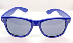 Retro Style Blue Designer Sunglasses with Black Lenses Unisex Adults