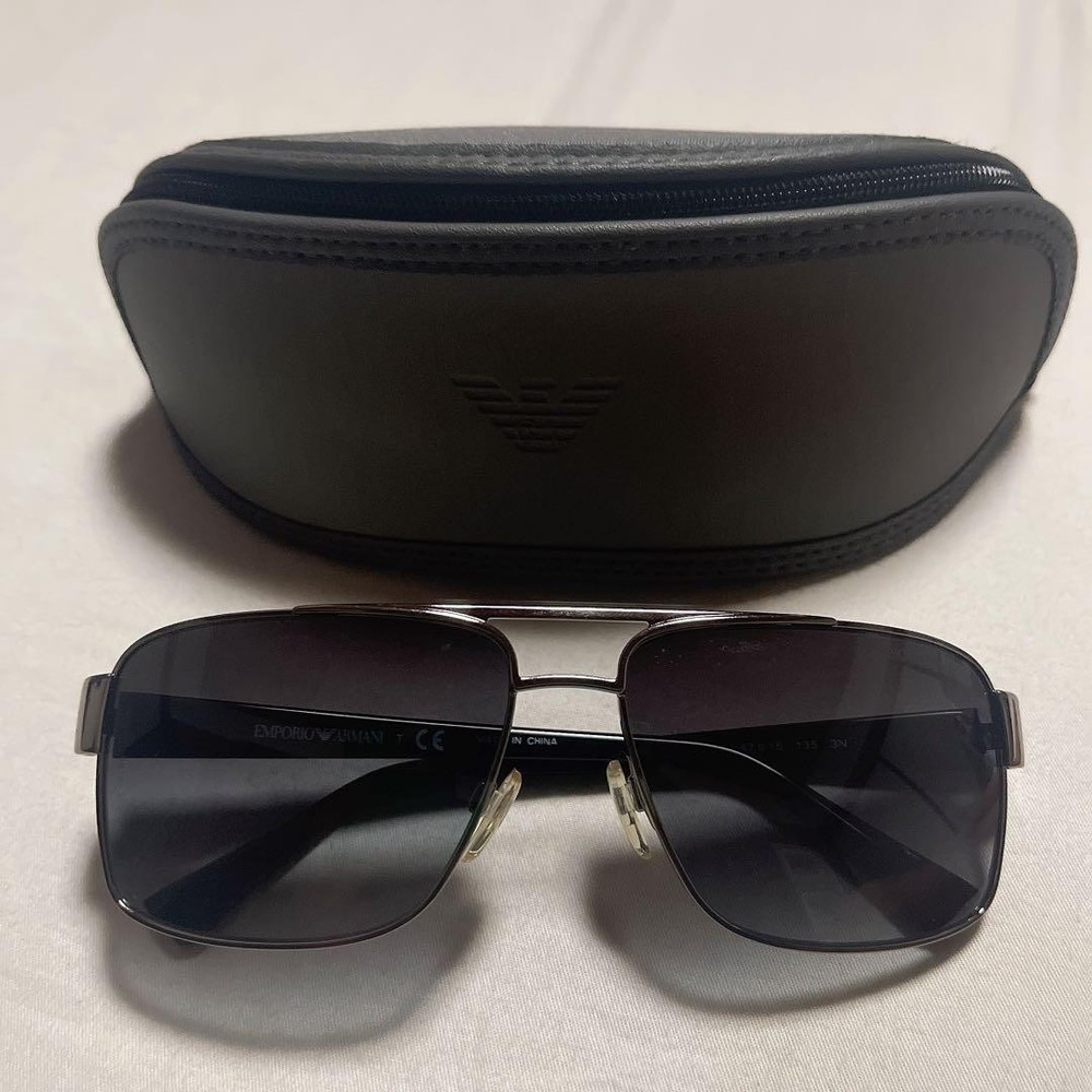 Emporio Armani Sunglasses Gray With Case