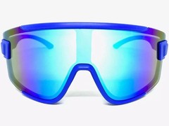Sport Men Baseball Running Ski Sunglasses Retro Reflective Big Large Single Lens