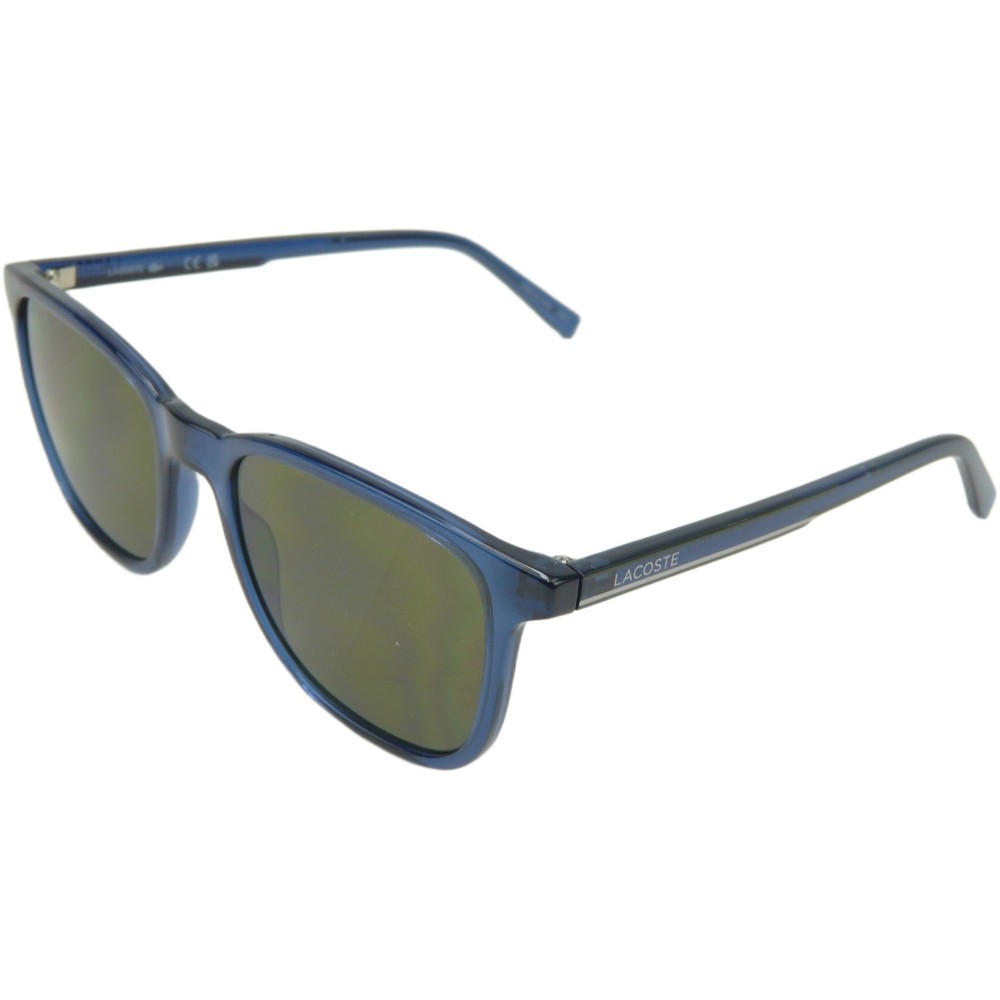 Lacoste Men’s Sunglasses L915S – Transparent Blue with Solid Khaky Lens