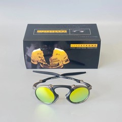 Oakley X-Metal Madman OO6019 Gunmetal Frame Yellow Iridium Lens Sunglasses