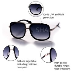 SQUARE Pilot “gamach” Men Guy Dude Square Sunglasses Shadz 400UV Protection