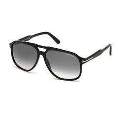 Tom Ford Raoul FT0753 01B Shiny Black Navigator Sunglasses 62mm