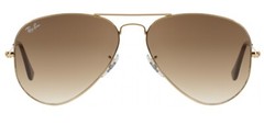 Ray Ban Aviator RB3025 Sunglasses,Light Brown,Gradient Lenses,Unisex.