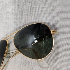 Ray Ban RB3025 001/58 Gold Full Rim Aviator Sunglasses 58-14-135mm Made in Italy