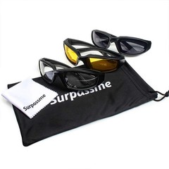 3 Pair Motorcycle Riding Glasses Padding Goggles UV Protection Dustproof Wind