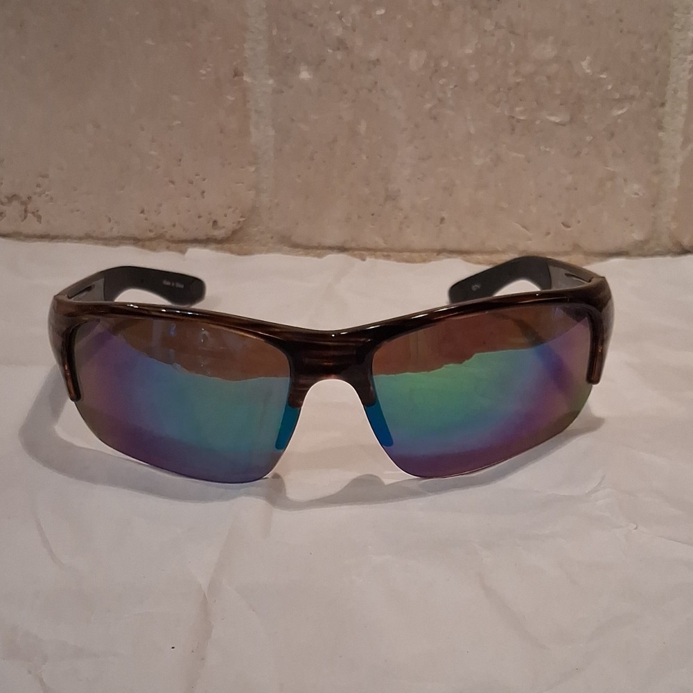 Premiere Polarized UV400 Adjustable Wrap Sunglasses Brown Frame & Lens Men