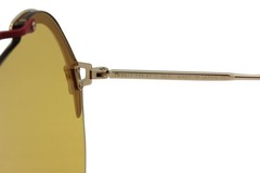 Thom Browne Sunglasses TBS811 01 12K White Gold-Plated Titanium/Yellow