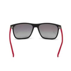 Timberland TB9198 02D Matte Black & Red Polarized Plastic Sunglasses 58-16-150