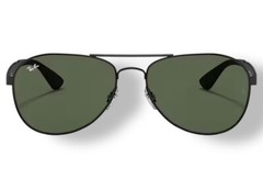 Ray Ban RB3549 006/71 Matte Black Green Sunglasses 58-16mm Authentic