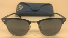 Ray-Ban Clubmaster Metal RB3716 187 51 21 145 3N Black On Gold Custom Lens