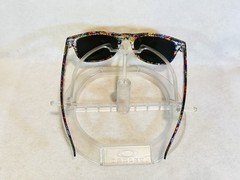 Custom PixelVivid Rainbow Metallic Marble Sunglasses with Gold Mirror Lenses