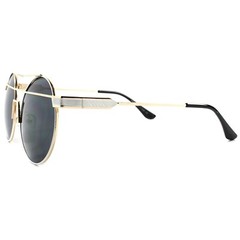 Stylish Elegant Gold Sexy Hot Celebrity Fashion Mens Designer Round Sunglasses