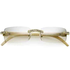 diamond buffs sunglasses men’s women’s LUXURY glasses retro Gold buff’s vvs Ice