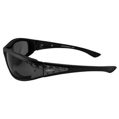 Global Vision Eyewear Viva Foam Padded Motorcycle Sunglasses Gunmetal Black