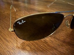 Ray-Ban Cockpit Unisex Aviator Sunglasses, Gold & Brown – RB3362 001 59-14 GREAT