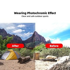 Photochromic Polarized Sports Sunglasses for Men Women UV Protection Safety