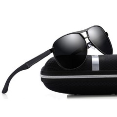 Retro HD Polarized Sunglasses Men Pilot Metal Outdoor Driving Eyewear Glasses