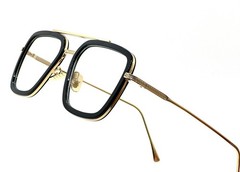 Men Sunglasses Vintage Tony Stark Cosplay Glasses Urban Fashion Street Eyewear