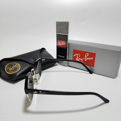 Ray-Ban RB3016 Sunglasses Clubmaster Classic Black Frame Glass Green Lens 51 mm