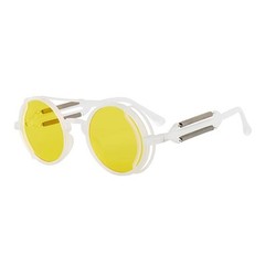 Retro Gothic Steampunk Round Sunglasses Men Women Circle Frame Sun Glasses