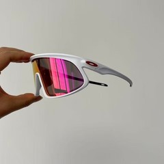 Oakley RSLV Sports Cycling Polarized Sunglasses White Frame Red Lens 9484D