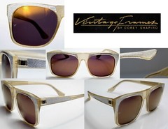 Vintage Frames By Corey Shapiro Unisex Fashion UV400 Sunglasses Rude Metal Gold