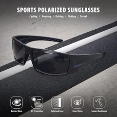 Polarized Sports Sunglasses – Unbreakable Wrap Around UV400 Cycling Men/Women