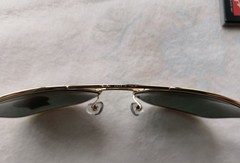 Ray-Ban RB3136 001 Caravan Gold Frame G-15 Green Lenses Sunglasses