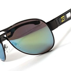 Designer Modern Green Mirrored Lens Mens Womens Air Force Style Black Sunglasses