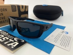 Costa Del Mar Men’s Diego Matte Black /Green Mirror Polarized Sunglasses 580p